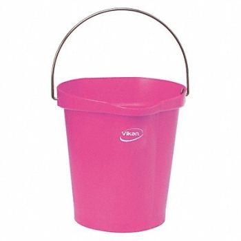 VIKAN F8439 Hygienic Bucket 3 1/4 gal Pink, 30PC64