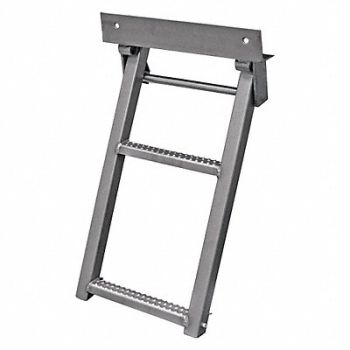 BUYERS PRODUCTS Retractable Truck Step Stainless, 30PD43