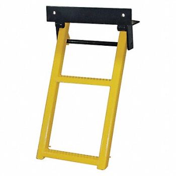 BUYERS PRODUCTS Retractable Truck Step Yellow, 30PD58