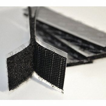 VELCRO BRAND Hook Loop Set 1 x4 Black PK50, 5JLH4