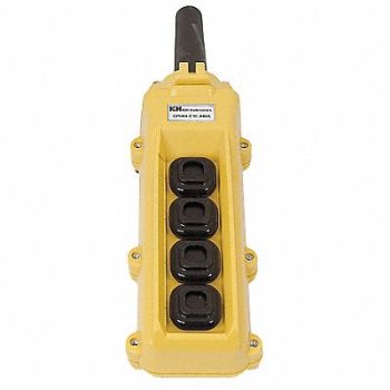 KH INDUSTRIES Pendant Station Push Button NO Yellow, 30PL61