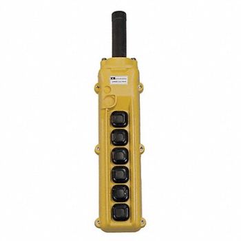 KH INDUSTRIES Pendant Station 6 Push Button NO Yellow, 30PL67