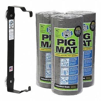 PIG Absorb Roll Universal Gray 50 ft.L PK3, 30PY91