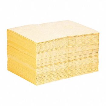 PIG Absorbent Pad Universal Yellow PK100, 30RA02
