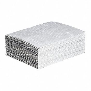 PIG Absorb Pad Oil-Based Liquids White PK50, 30RA47
