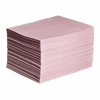 PIG Absorbent Pad Chem/Hazmat Pink PK200, 30RA50