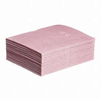 PIG Absorbent Pad Chem/Hazmat Pink PK50, 30RA53