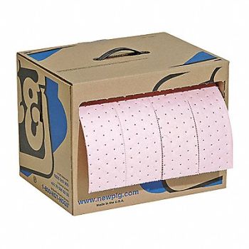 PIG Absorbent Roll Chem/Hazmat Pink 60 ft.L, 30RA57