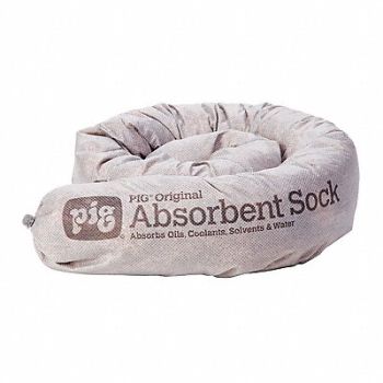 PIG Absorbent Sock Universal 3 ft 6 L PK20, 30RC02