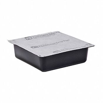 PIG Absorbent Pan 3 in H Black/Gray PK24, 30RC68