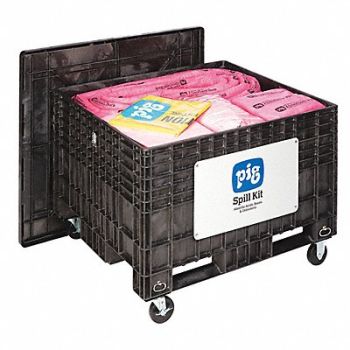 PIG Spill Kit Chem/Hazmat Black, 30RE54
