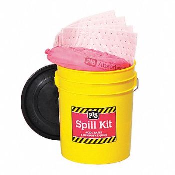 PIG Spill Kit Chem/Hazmat Yellow, 30RE68