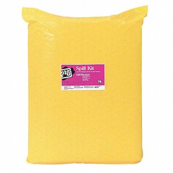 PIG Spill Kit Refill Chem/Hazmat Yellow, 30RE78