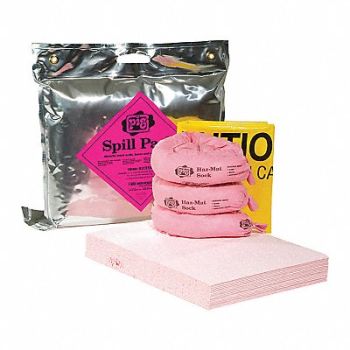 PIG Spill Kit Chem/Hazmat Silver, 30RE84