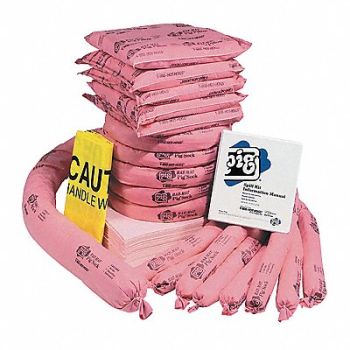 PIG Spill Kit Refill Chem/Hazmat Pink, 30RF20