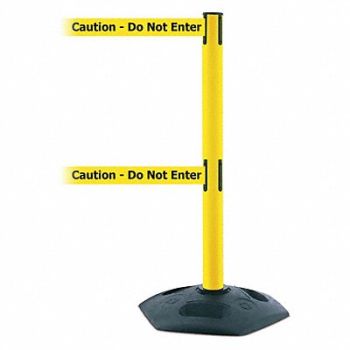 TENSABARRIER Barrier Post with Belt 38 in H 13 ft L, 30RG76