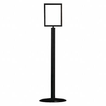 TENSABARRIER Sign Holder 8-1/2In x 11In Frame Black, 30RH81