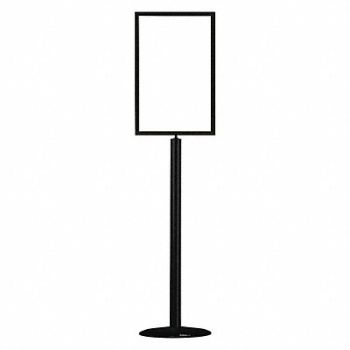 TENSABARRIER Sign Holder 14In x 22In Frame Black, 30RH83