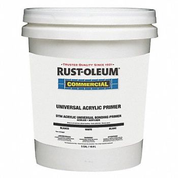 RUST-OLEUM Primer Water Acrylic White 5 gal., 30RK16