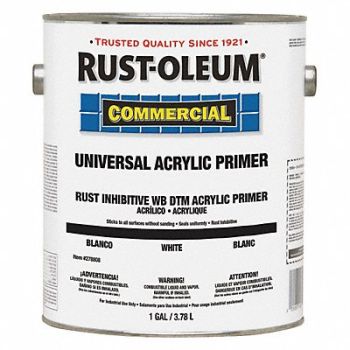 RUST-OLEUM Primer Water Acrylic White 1 gal., 30RK17