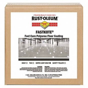 RUST-OLEUM Floor Coating Water 1 gal Light Gray, 30RL97