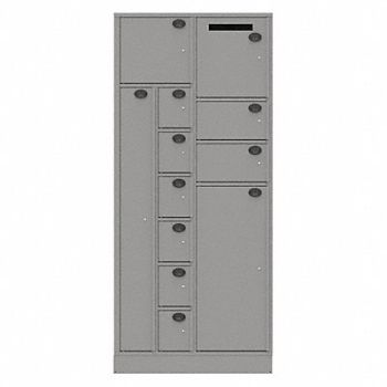 SENTINEL Evidence Locker 36inW Gray 12Compartment, 30RT66
