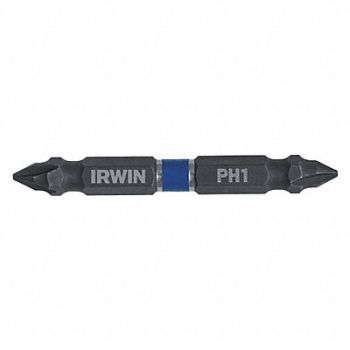 IRWIN Insert Bit Power Dbl End Hex Shank PK2, 55KG88