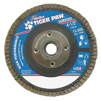 WEILER H7367 Fiber Disc 4 1/2 in Dia 5/8in Arbor, 30TT78
