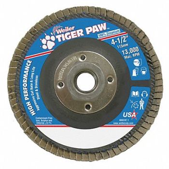 WEILER H7356 Fiber Disc 4 1/2 in Dia 5/8in Arbor, 30TT87