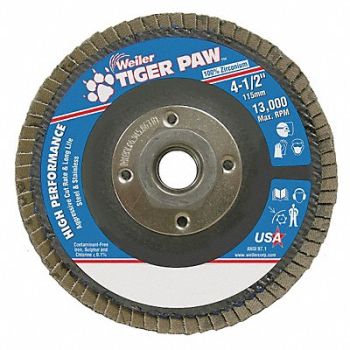 WEILER H7356 Fiber Disc 4 1/2 in Dia 5/8in Arbor, 30TT89