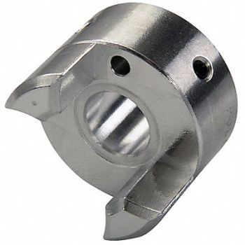 RULAND MANUFACTURING Curved Jaw Coupling Hub 8mm Aluminum, 30UR17