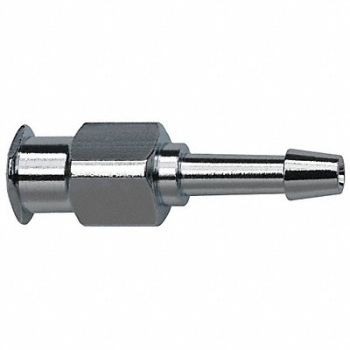 GRAINGER APPROVED Luer Lock Barb Adapter Plated Brass, 30WJ90