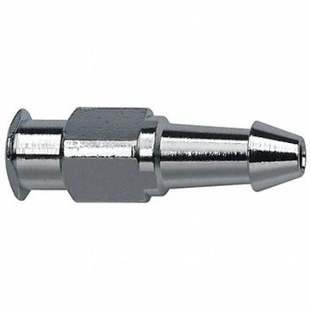 GRAINGER APPROVED Luer Lock Barb Adapter Plated Brass, 30WJ91