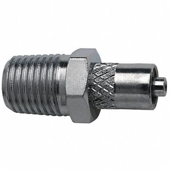 GRAINGER APPROVED Male Luer to 1/4 NPT Male Plated Brass, 30WJ96
