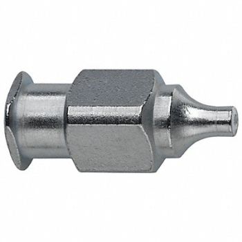 GRAINGER APPROVED Female Luer Blank 316 SS Silver, 30WK17