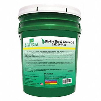 RENEWABLE LUBRICANTS Chainsaw Lube 5 gal Pail, 30WK78