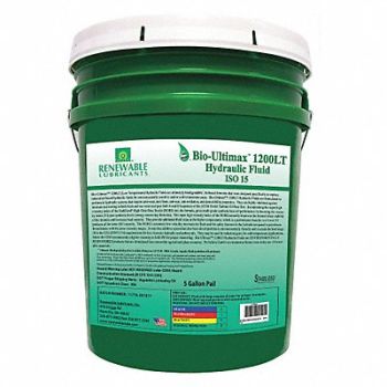 RENEWABLE LUBRICANTS Hydraulic Oil Pail Yellow 5 gal., 30WL09