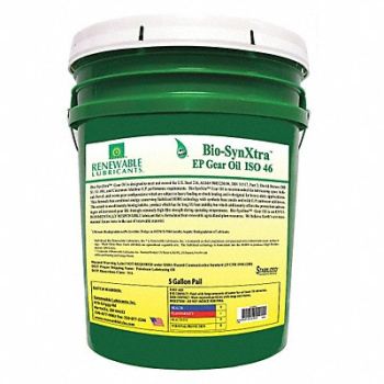 RENEWABLE LUBRICANTS Gear Oil Pail Yellow 5 gal., 30WL37