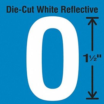 STRANCO INC Die-Cut Reflective Letter Label O PK5, 30WY67