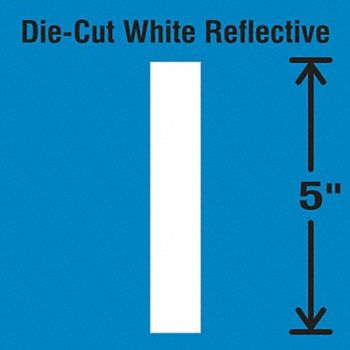 STRANCO INC Die-Cut Reflective Letter Label I PK5, 30WY97