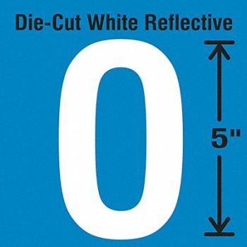STRANCO INC Die-Cut Reflective Letter Label O PK5, 30WZ04