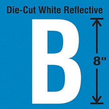 STRANCO INC Die-Cut Reflective Letter Label B, 30WZ27