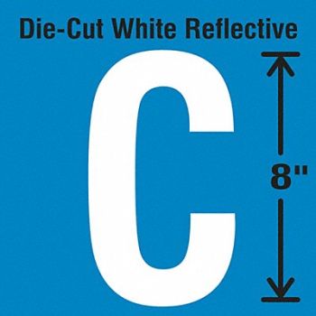 STRANCO INC Die-Cut Reflective Letter Label C, 30WZ28