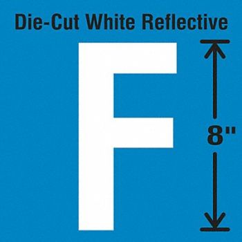 STRANCO INC Die-Cut Reflective Letter Label F, 30WZ31