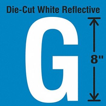 STRANCO INC Die-Cut Reflective Letter Label G, 30WZ32