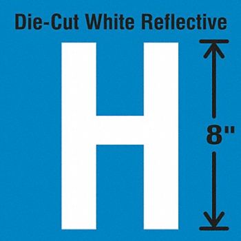 STRANCO INC Die-Cut Reflective Letter Label H, 30WZ33