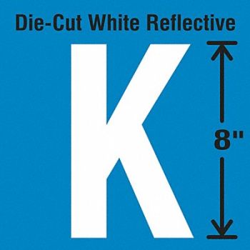 STRANCO INC Die-Cut Reflective Letter Label K, 30WZ36