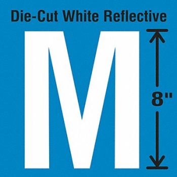 STRANCO INC Die-Cut Reflective Letter Label M, 30WZ38