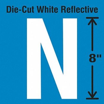 STRANCO INC Die-Cut Reflective Letter Label N, 30WZ39