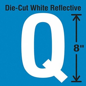 STRANCO INC Die-Cut Reflective Letter Label Q, 30WZ42
